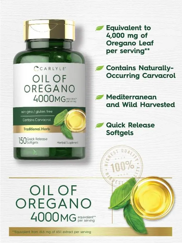 Oregano Oil Capsules (Bottle) – Classic Formula