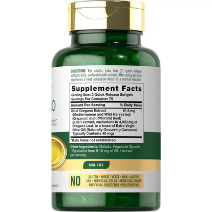 Oregano Oil Capsules (Bottle) – Classic Formula