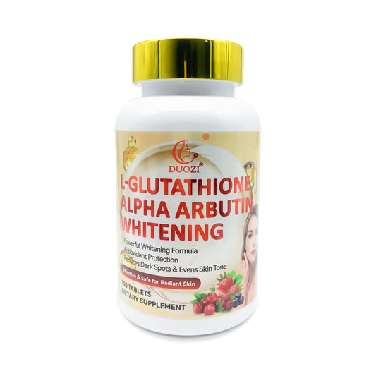 Glutathione Vitamin C & Arbutin Tablets – Skin Whitening, Dark Spot Removal & Anti-Aging Supplement, 100 Tablets per Bottle