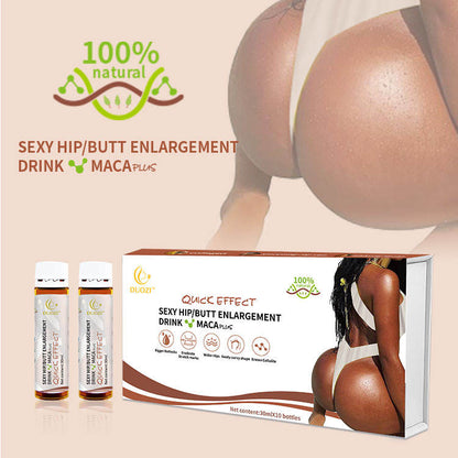 Maca Hip & Body Wellness Drink – Natural Herbal Beauty Supplement for Women, Liquid Maca Formula for Feminine Curve Support & Confidence, 10 Bottles