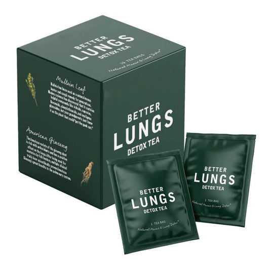 Herborigen Mullein Leaf Tea Bags for Lung Detox and Immune Support – Herbal Tea with Thyme, Elderberry, Ginseng, Ginger | Caffeine Free, 30 Count (Pack of 2)