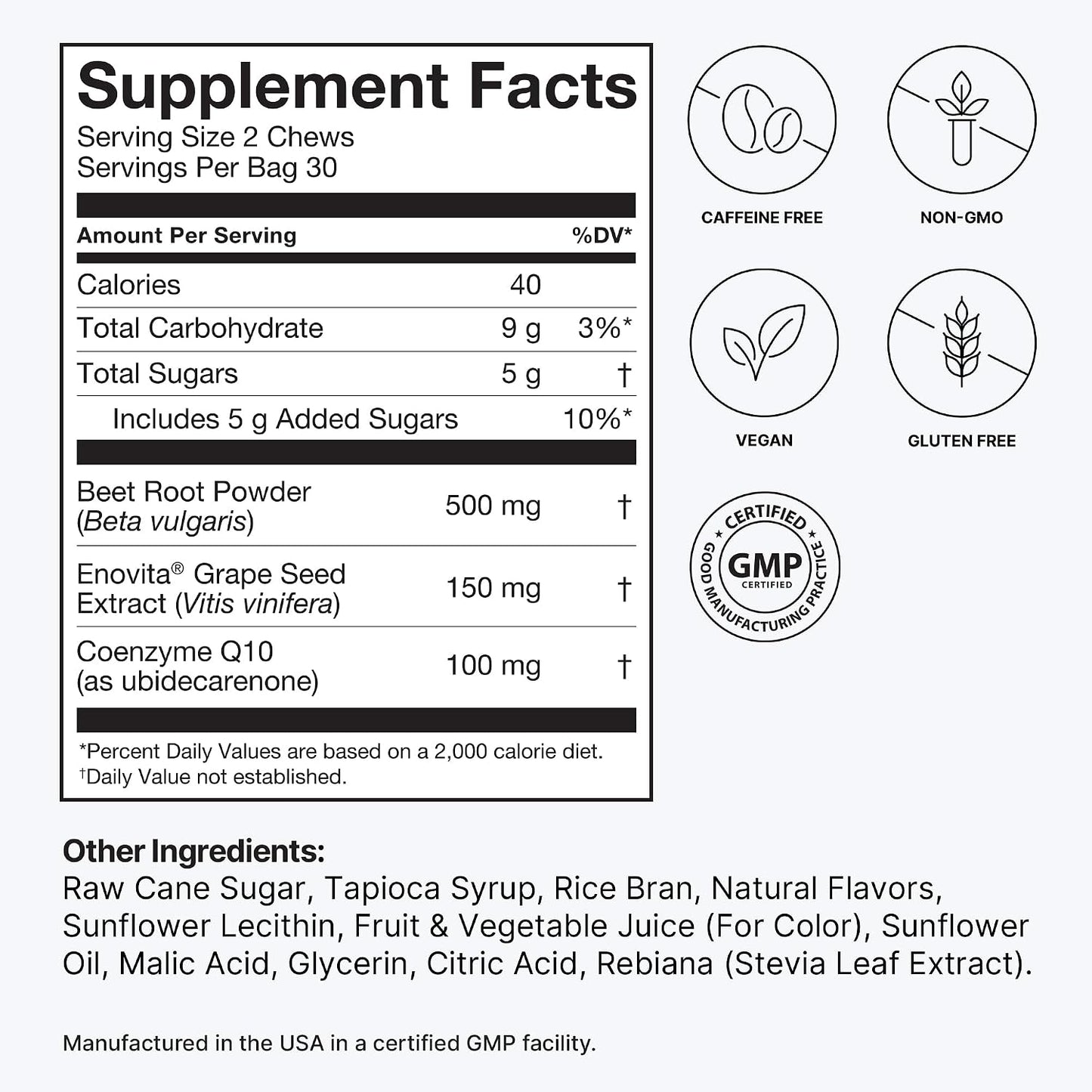 Herborigen Super Beet Heart Gummies – Advanced Nitric Oxide Booster for Healthy Blood Pressure | Tasty Beet Root Soft Chews, No Artificial Colors