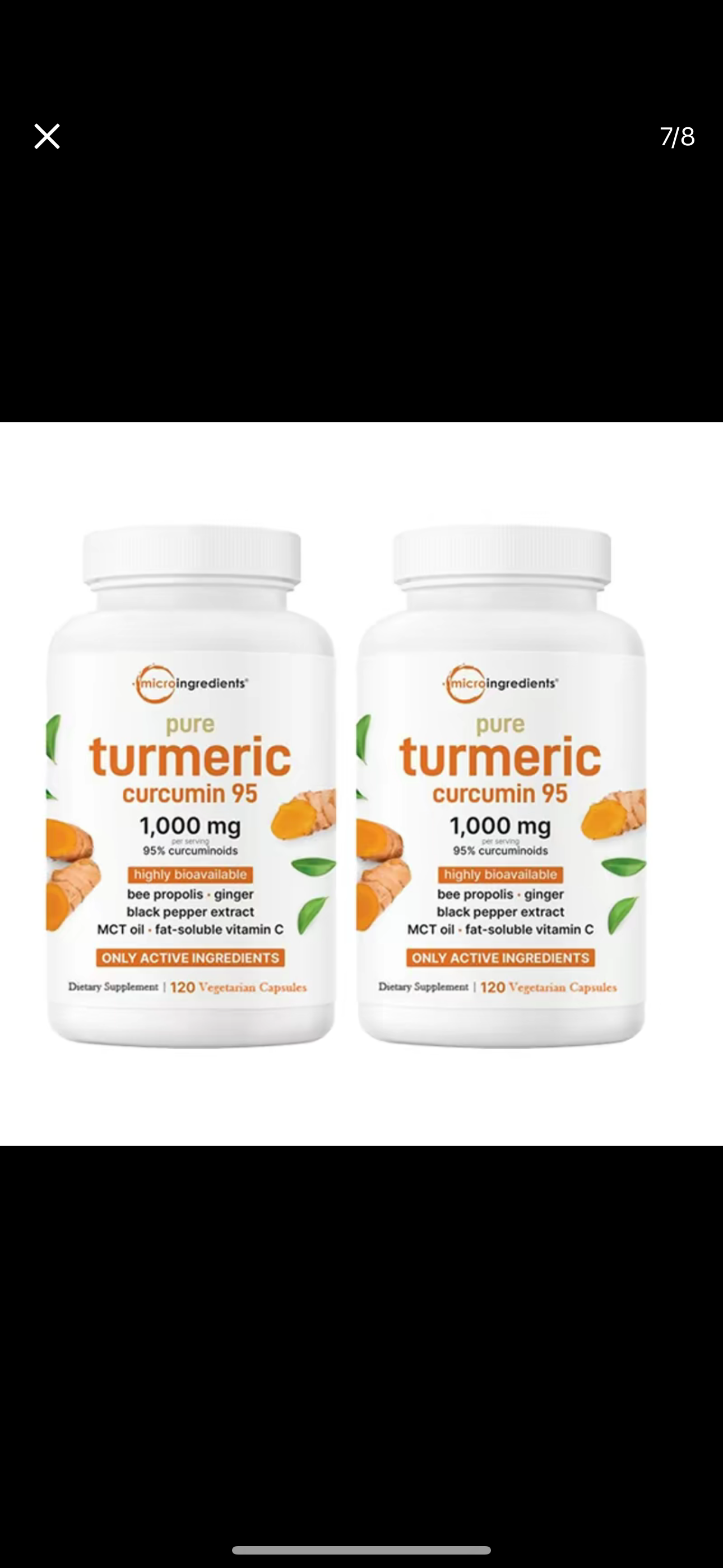 Turmeric Curcumin 1000mg Capsules – 95% Curcuminoids