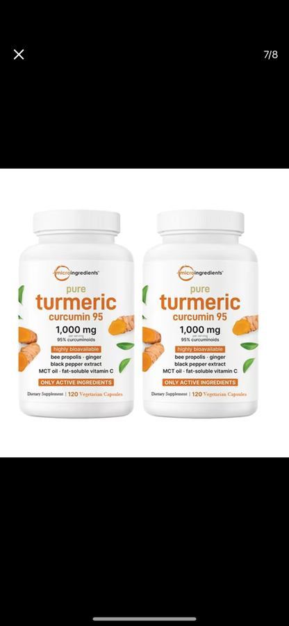 Turmeric Curcumin 1000mg Capsules – 95% Curcuminoids
