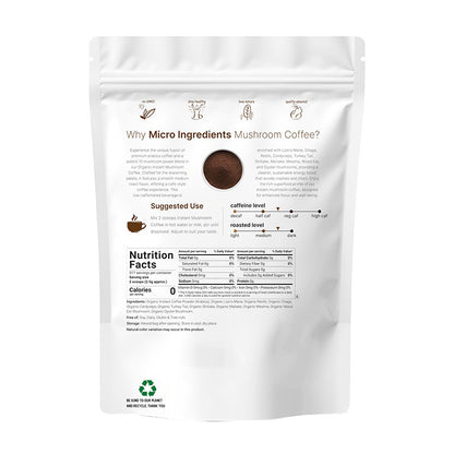 Organic Instant 10-in-1 Mushroom Coffee Powder – Premium Arabica with Lion’s Mane, Chaga, Reishi & Adaptogens, 28 oz (317 Servings)