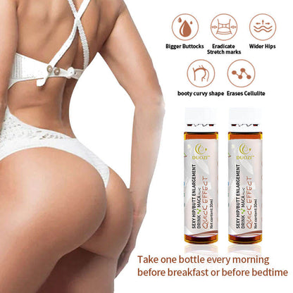 Maca Hip & Body Wellness Drink – Natural Herbal Beauty Supplement for Women, Liquid Maca Formula for Feminine Curve Support & Confidence, 10 Bottles