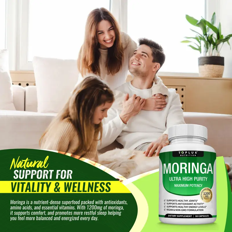 Moringa 1200mg Capsules – The Nutrient-Dense Superfood