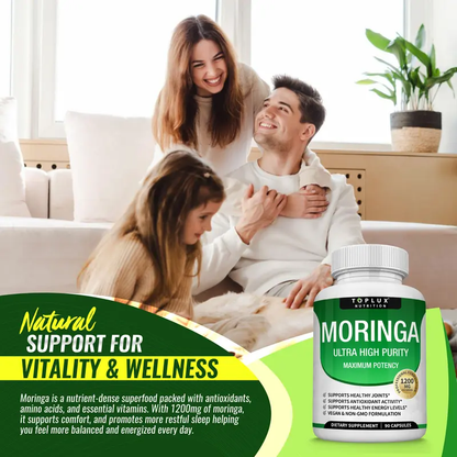Moringa 1200mg Capsules – The Nutrient-Dense Superfood