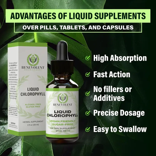 Chlorophyll Liquid Drops – 4 Month Supply, Natural Deodorant & Detox