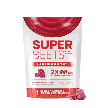 Herborigen Super Beet Heart Gummies – Advanced Nitric Oxide Booster for Healthy Blood Pressure | Tasty Beet Root Soft Chews, No Artificial Colors