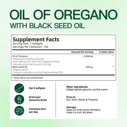 Oregano Oil Capsules (Green Bag) – New Eco Pack