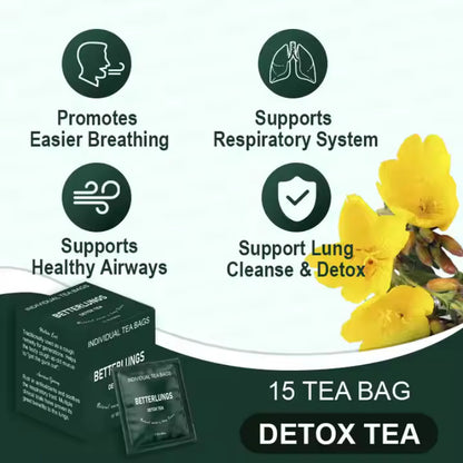 Herborigen Mullein Leaf Tea Bags for Lung Detox and Immune Support – Herbal Tea with Thyme, Elderberry, Ginseng, Ginger | Caffeine Free, 30 Count (Pack of 2)