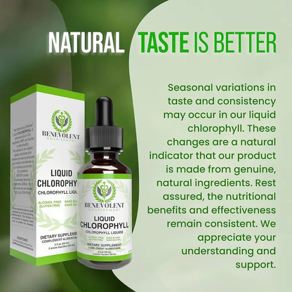 Chlorophyll Liquid Drops - 4 Month Supply, Natural Deodorant & Detox