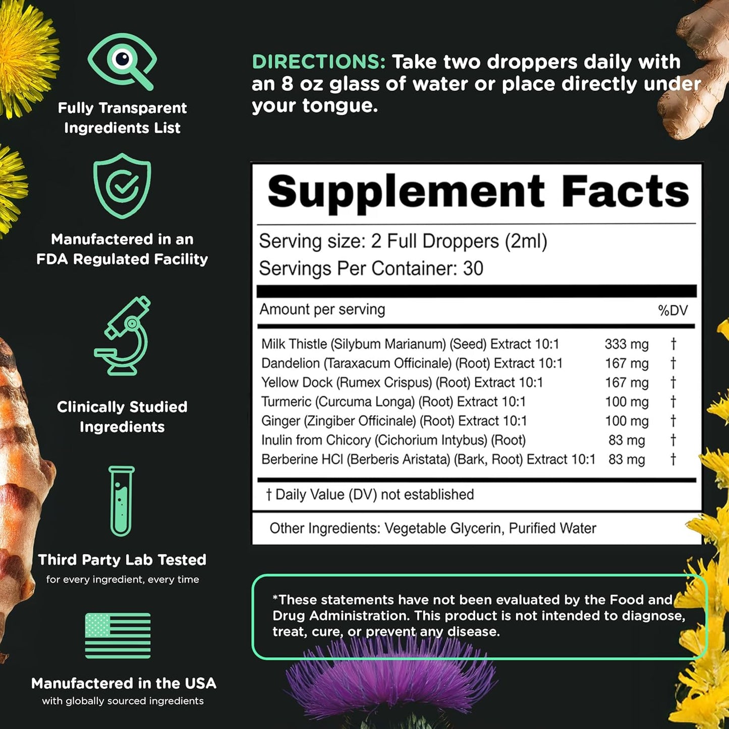 Liver Support Drops - Milk Thistle & Herbal Detox