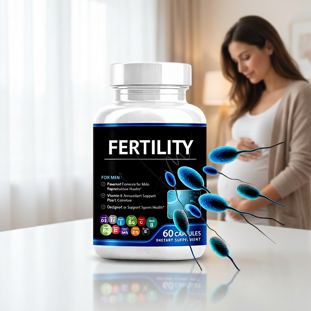 Herborigen Fertility Capsules Iron Coq10 Cassava Root Male Booster Multivitamin Fertility Supplements for Men