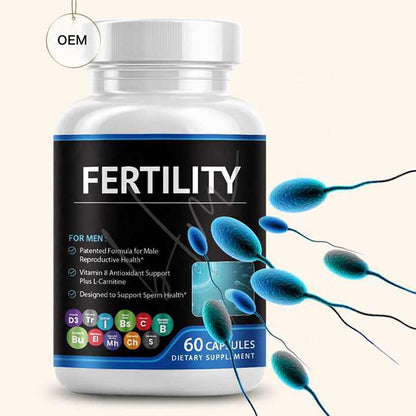 Herborigen Fertility Capsules Iron Coq10 Cassava Root Male Booster Multivitamin Fertility Supplements for Men
