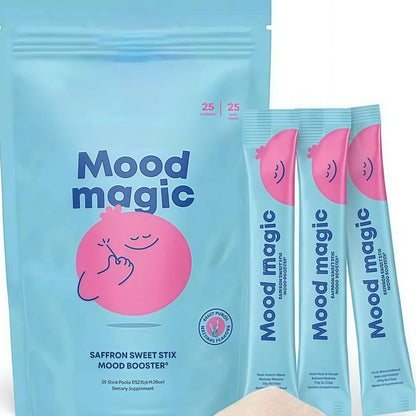 Mood Magic Saffron Extract Powder – Natural Mood Support & Stress Relief Supplement | Sugar-Free Calm Focus Drink Mix | 25 Servings