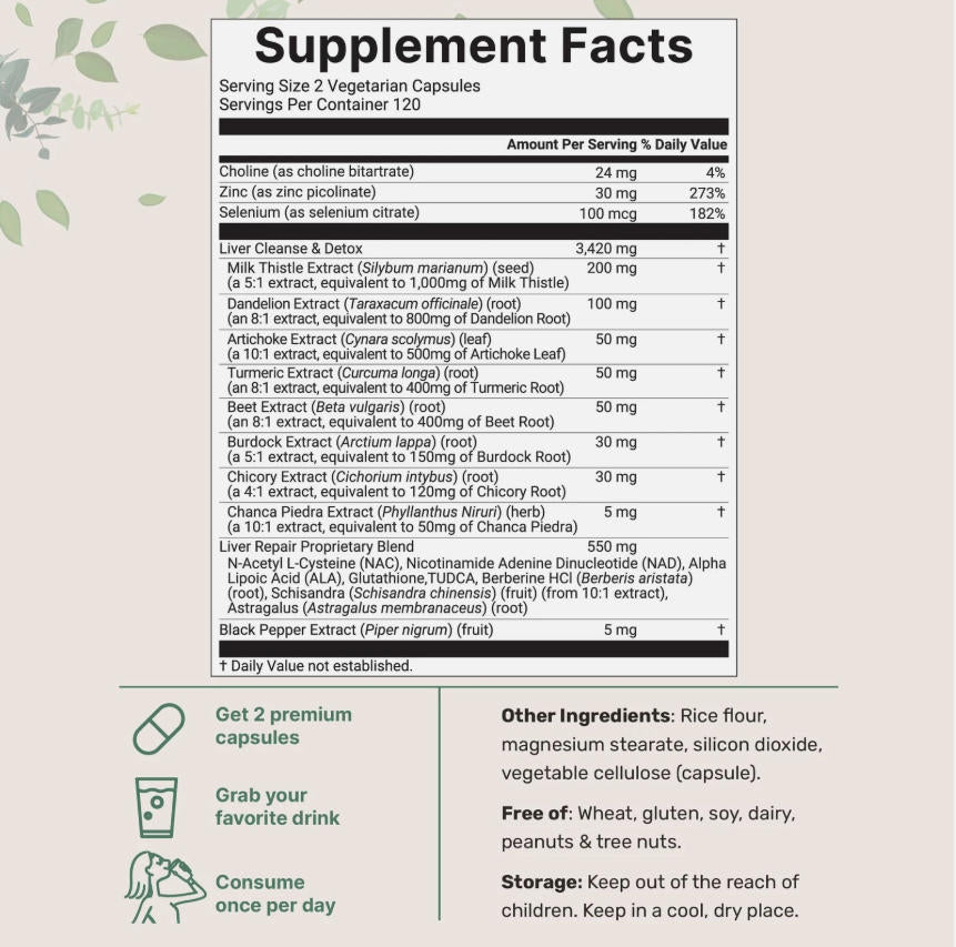 Liver Detox Capsules – Deep 20-in-1 Cleanse Formula