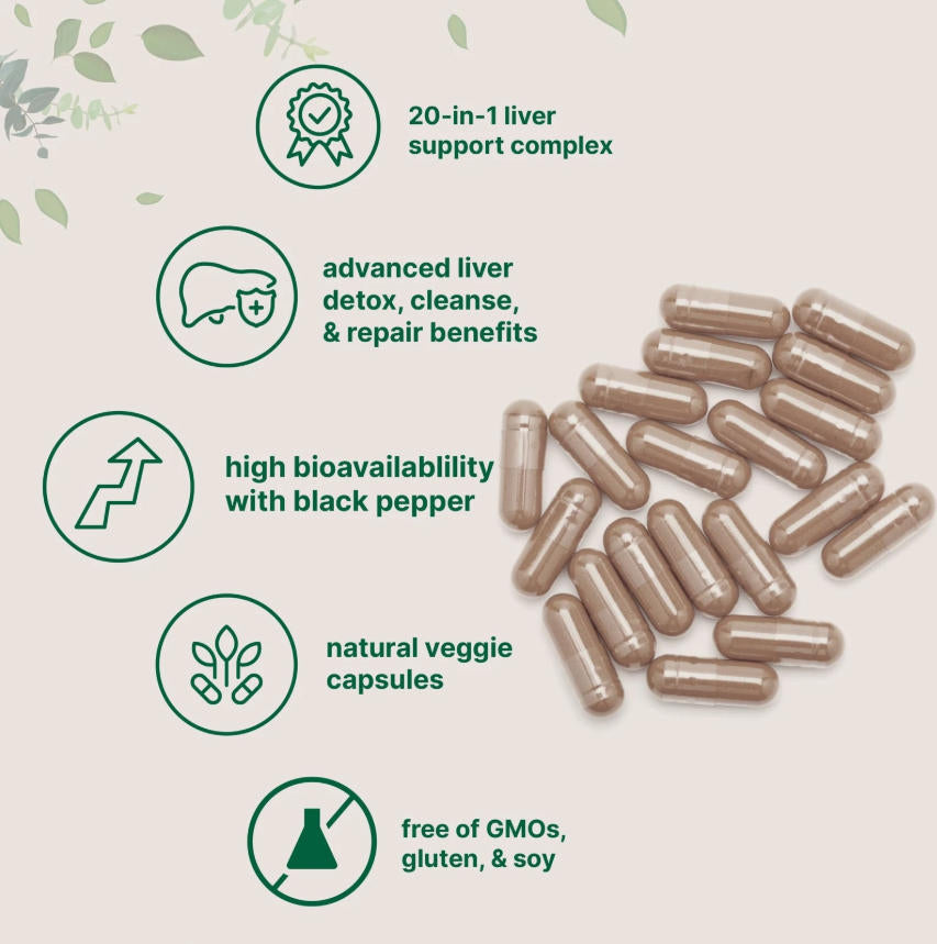 Liver Detox Capsules – Deep 20-in-1 Cleanse Formula
