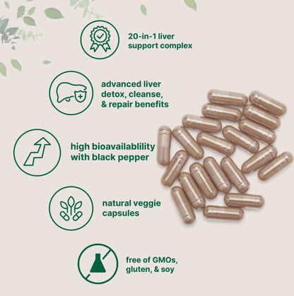 Liver Detox Capsules – Deep 20-in-1 Cleanse Formula