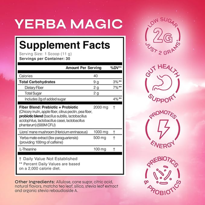 Strawberry Yerba Mate Powder - Flavored Energy Drink