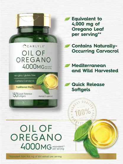 Oregano Oil Capsules (Bottle) – Classic Formula