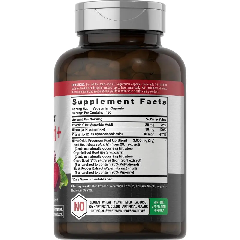 Beet Root 180 Capsules – Nitric Oxide Booster