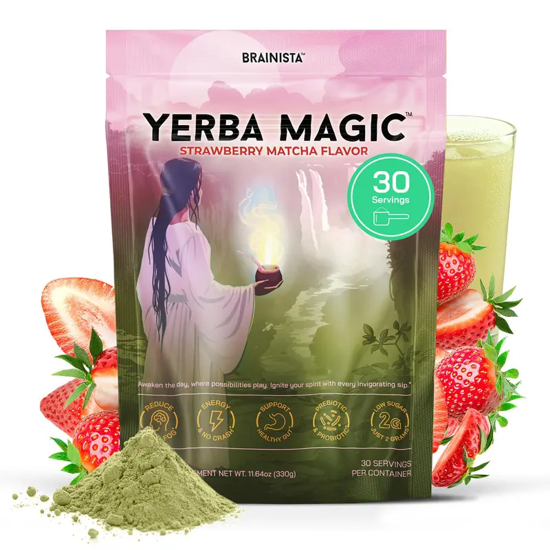 Strawberry Yerba Mate Powder - Flavored Energy Drink