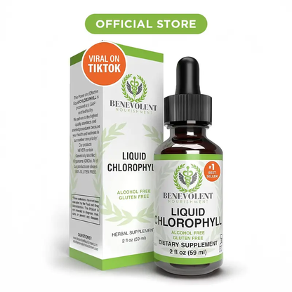 Chlorophyll Liquid Drops - 4 Month Supply, Natural Deodorant & Detox