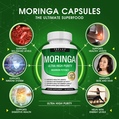 Moringa 1200mg Capsules – The Nutrient-Dense Superfood