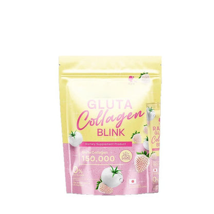 Gluta Collagen Blink – Glutathione & Collagen Powder with Pomegranate & Cherry | Skin Brightening Antioxidant Supplement | Vitamin C Beauty Drink Mix