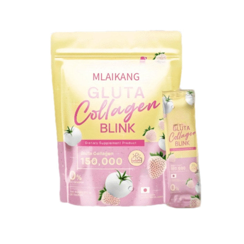 Gluta Collagen Blink – Glutathione & Collagen Powder with Pomegranate & Cherry | Skin Brightening Antioxidant Supplement | Vitamin C Beauty Drink Mix